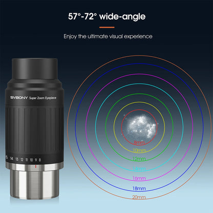 Parfocal 8-20mm Telescope Eyepiece Aspherical Optics