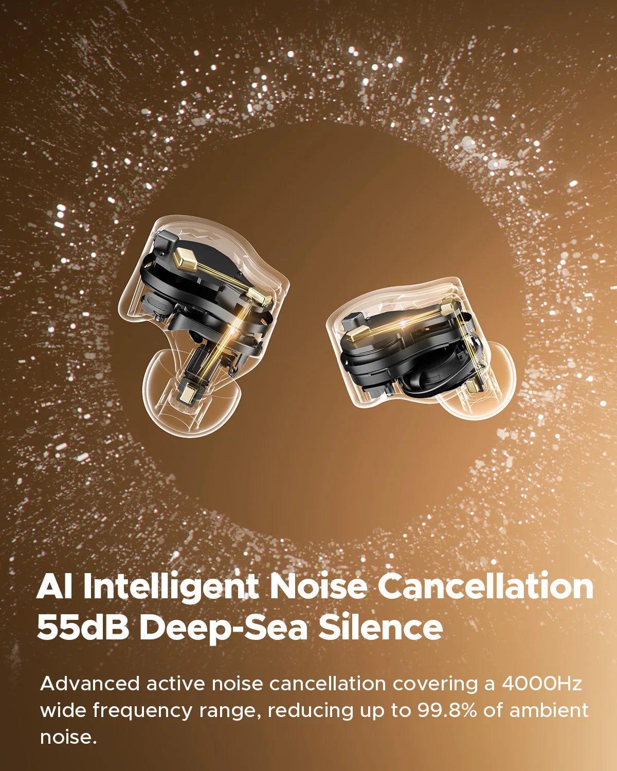 3 Driver Hybrid Wireless Earbuds with Adaptive ANC and LDAC
