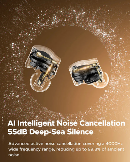 3 Driver Hybrid Wireless Earbuds with Adaptive ANC and LDAC