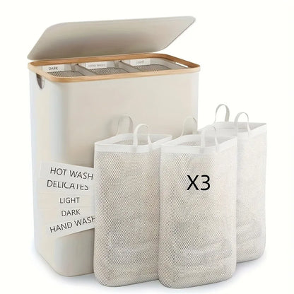 Extra Large 160L Foldable Laundry Basket with Handles