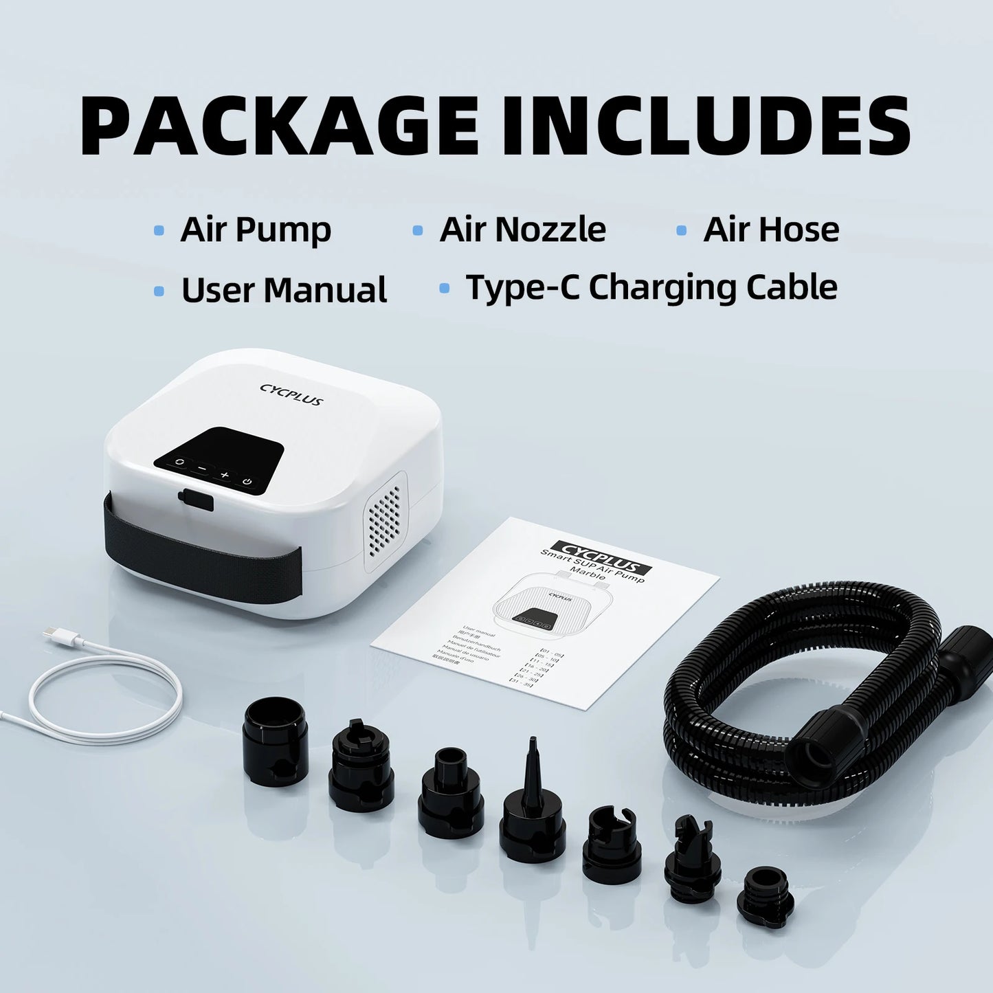 Portable Electric SUP Pump 20PSI Rechargeable Air Inflator 38Wh