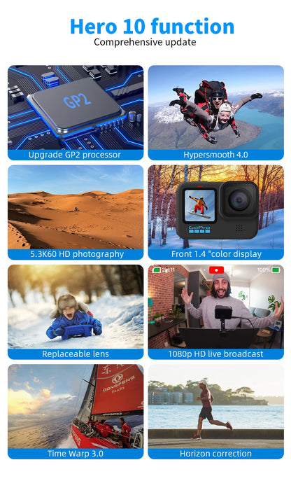 Waterproof 5.3K Sports Action Camera 64GB