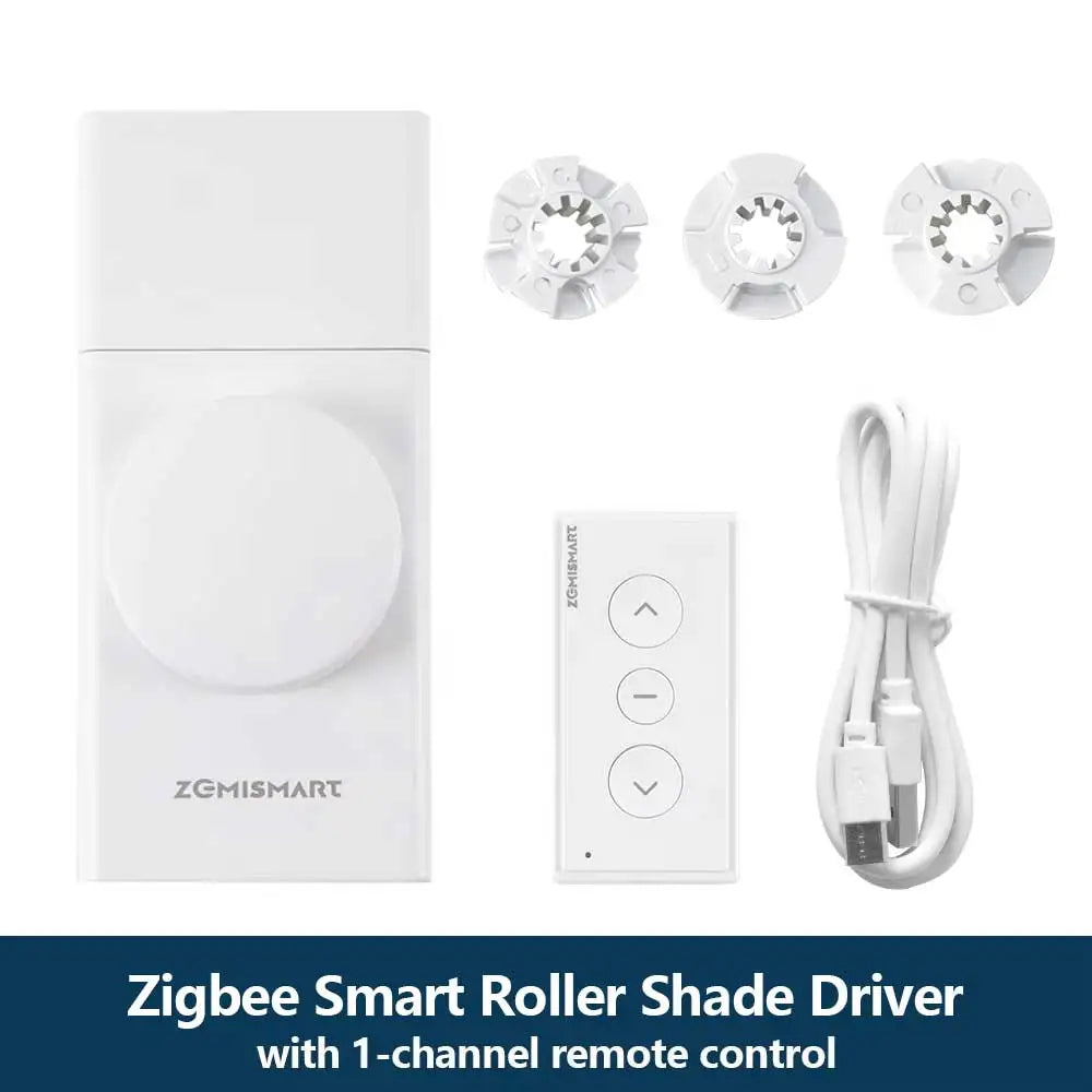 Zigbee Smart Rechargeable Roller Shade Driver with Knob Control