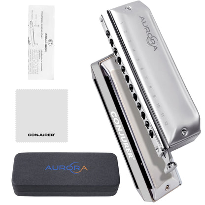 Portable 12 Hole Chromatic Harmonica Key G