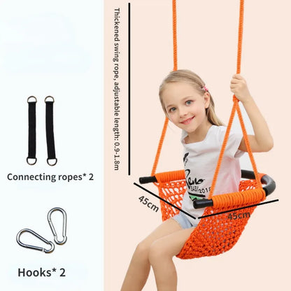 Kids Rope Hammock Nest Swing for Indoor Outdoor Play