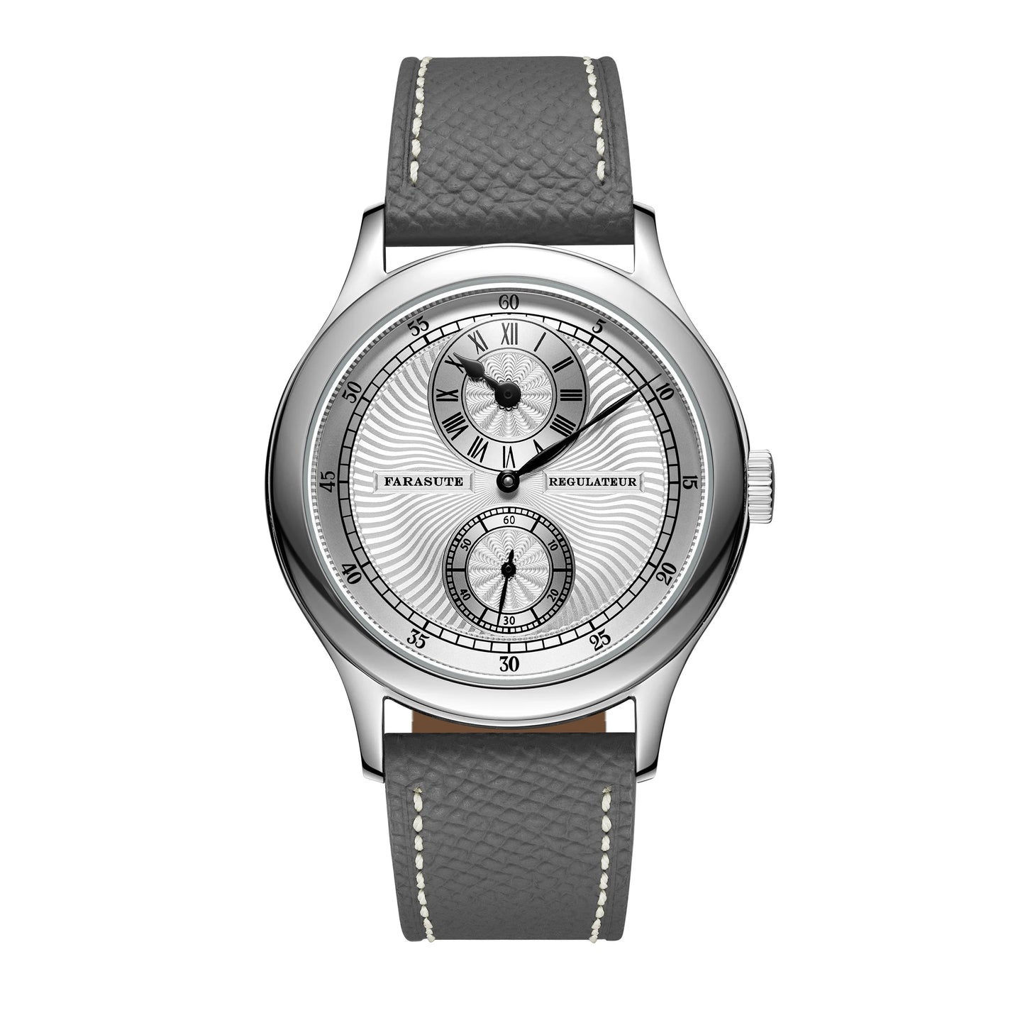 Automatic Regulator Men’s Watch Sapphire Crystal Silver Finish