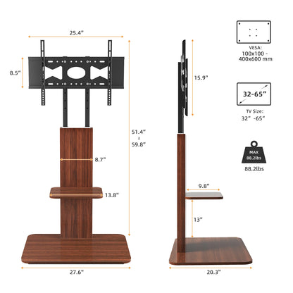 Heavy Duty TV Floor Stand 32-65 Inch Adjustable