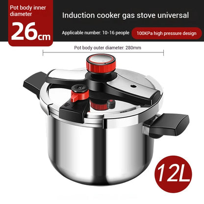 12L Stainless Steel Pressure Cooker Multi-Speed Rice Cooker