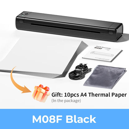 Wireless A4 Thermal Printer with Bluetooth for Travel & Office