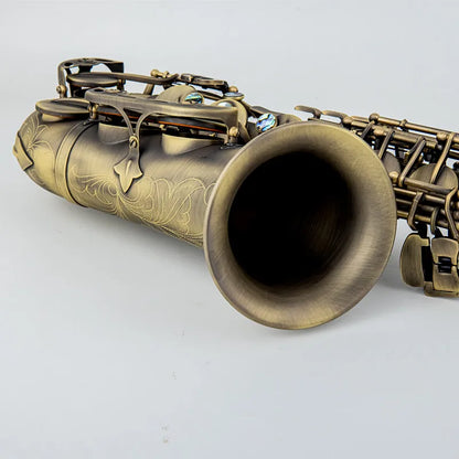 Antique Copper Alto Saxophone E-Flat Professional with Mouthpiece