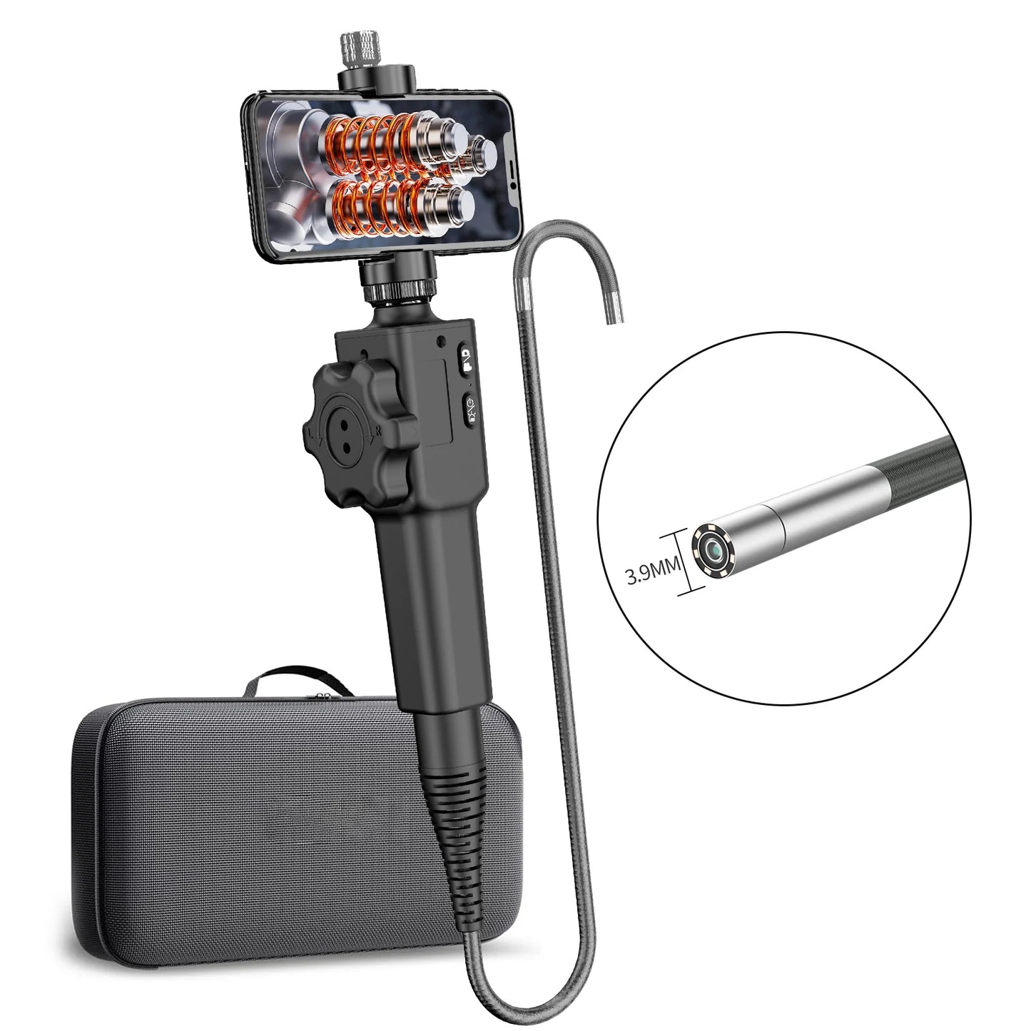 3.9mm Articulating Borescope Camera 1080p for Android iOS