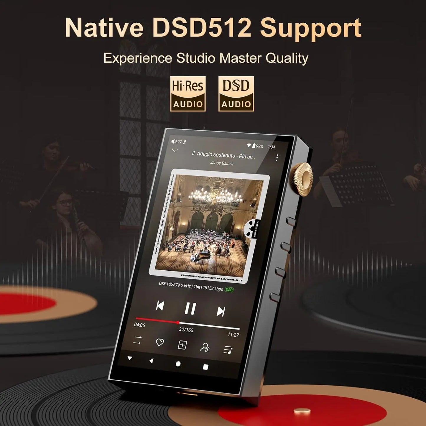 Hi Res Digital Music Player 4.4mm Balanced Output
