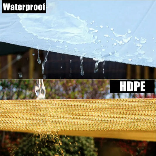 Outdoor 3.5x3m Beige Waterproof Shade Sail Telescopic