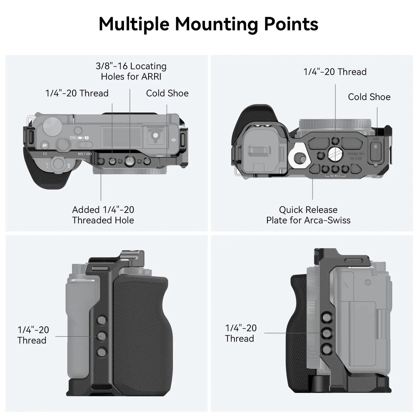 Sony ZV-E10 Cage Kit 6 with Quick Release Plate