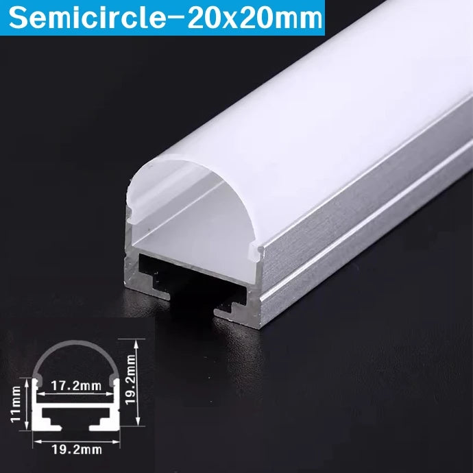 10 Pack 1 Meter Semicircle LED Aluminum Profiles