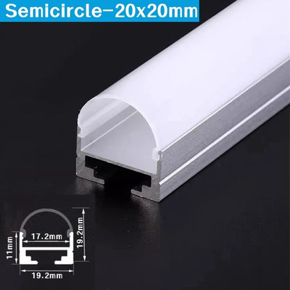 10 Pack 1 Meter Semicircle LED Aluminum Profiles