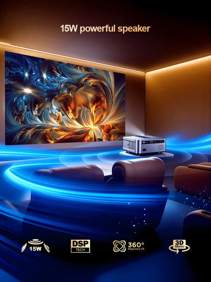 Portable 4K 1080p Android Mini Home Theatre Projector