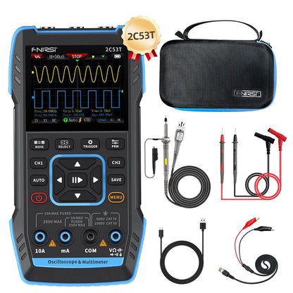 Portable 3-in-1 Oscilloscope Multimeter Signal Generator 50MHz
