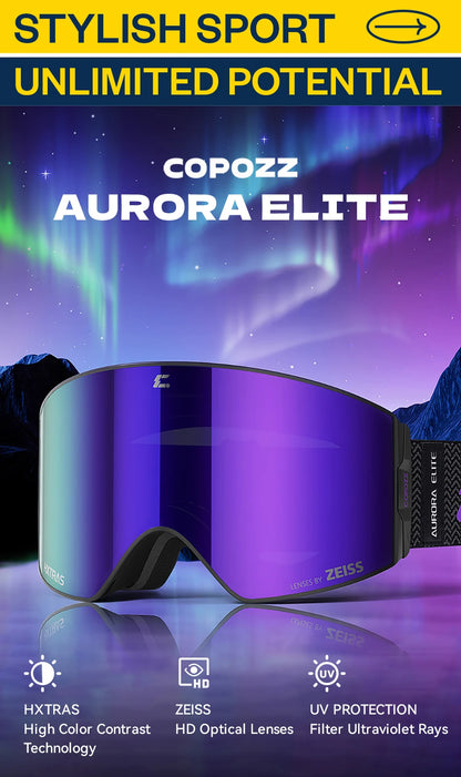 Blue Magnetic Ski Goggles UV400 Snowboard Glasses