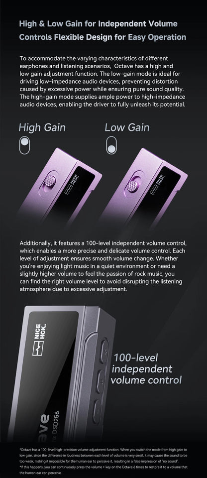 High-Res Type-C Portable Headphone Amplifier Purple
