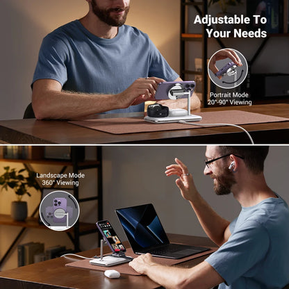 UGREEN MagSafe Compatible 2-in-1 Wireless Charger Dock for Apple Devices
