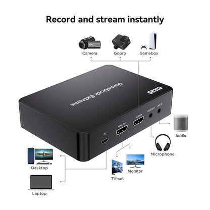 4K 60fps HDMI USB Video Capture Card for Streaming
