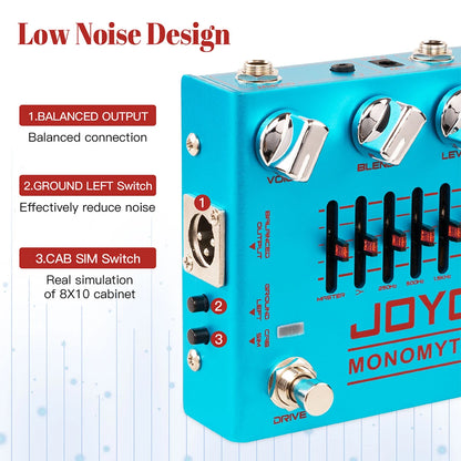 Bass Preamp Effect Pedal 6-Band Graphic EQ