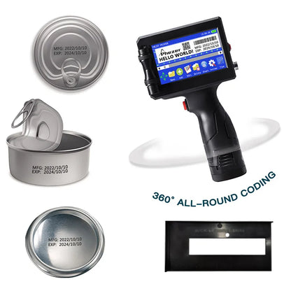Handheld Inkjet Printer 12.7mm Date Code QR Logo Printing