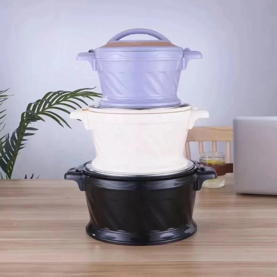 Portable Insulated Food Carrier Set Violet