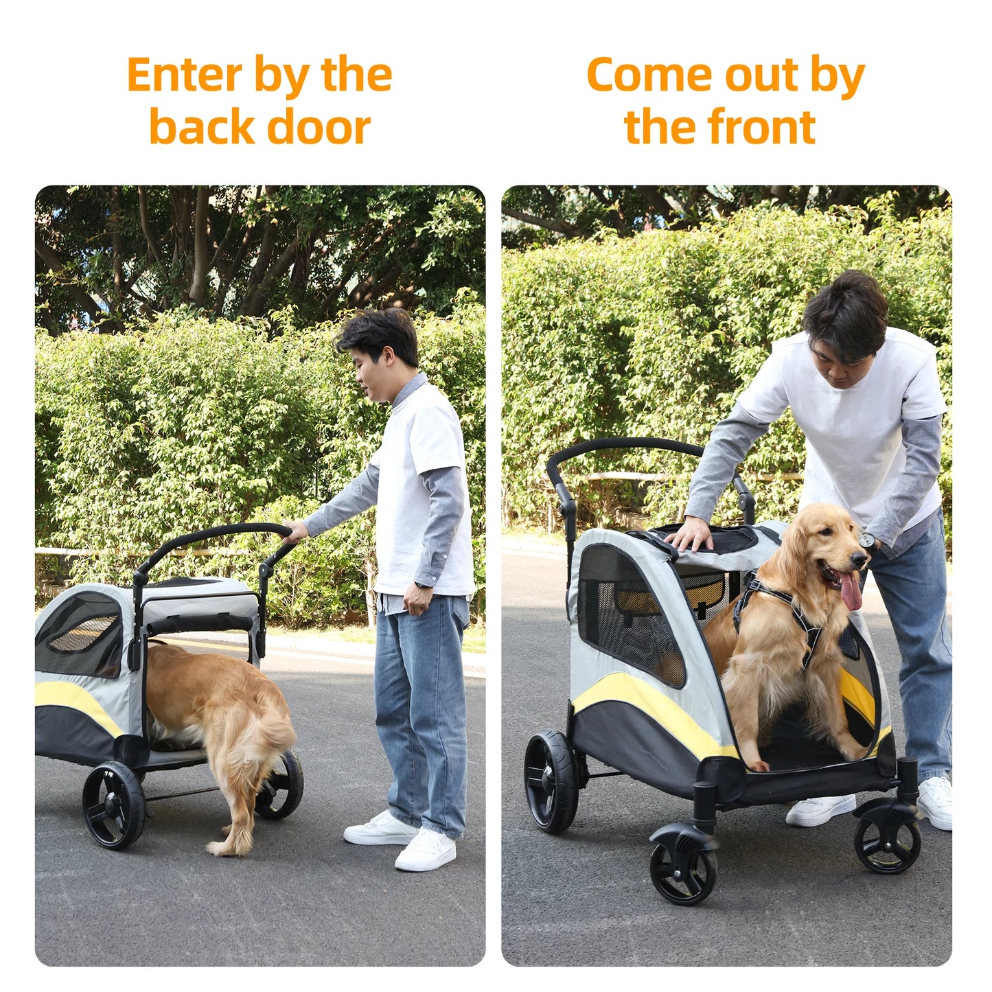 XL Portable Pet Stroller for Large Dogs Outdoors