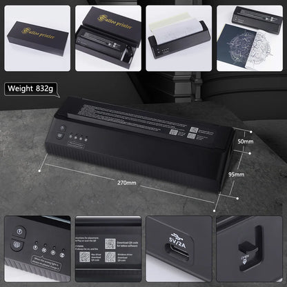 Professional Tattoo Transfer Machine with Battery and Bluetooth