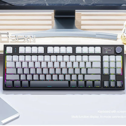 Metal Knob Mechanical Keyboard with 2.4G Dongle