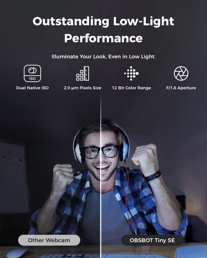Smart 1080p Webcam with AI Gesture Control