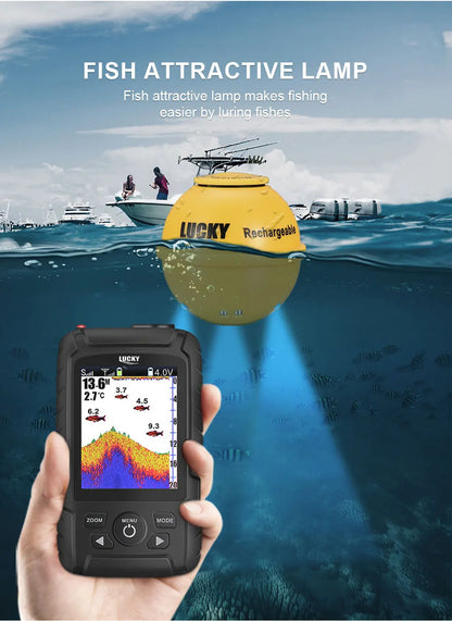 Wireless Portable Fish Finder with 45m Depth Capability