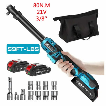Rechargeable 3/8" Electric Wrench for Car Repairs