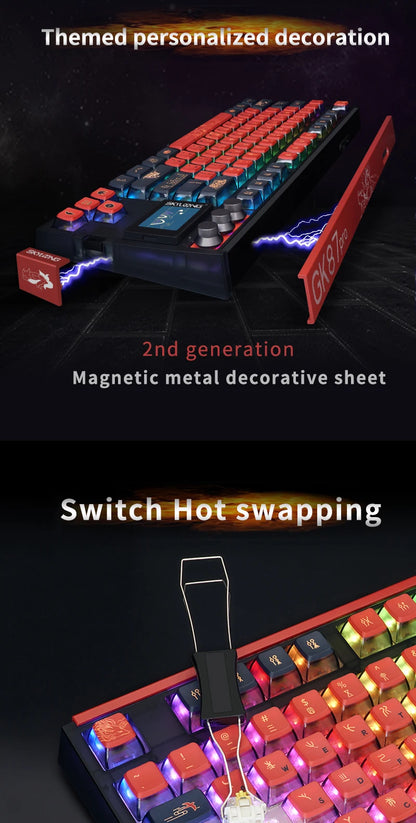 3-Mode RGB Gaming Keyboard with 2-Inch Display
