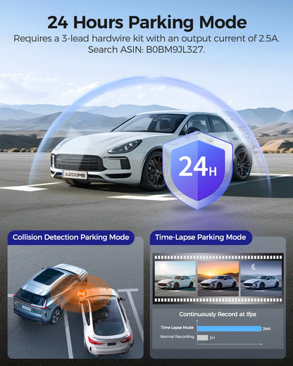 Smart 3-Channel Dash Camera Night Vision