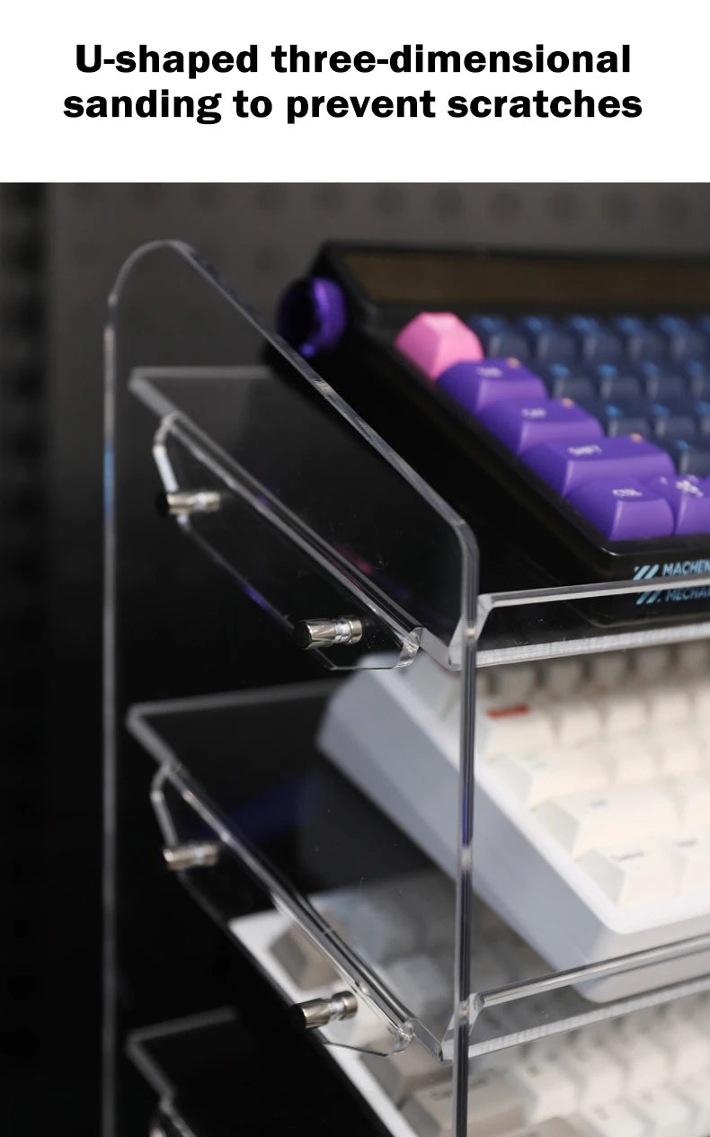 3-Layer Acrylic Keyboard Mouse Desktop Organizer Rack – Stuffology Store
