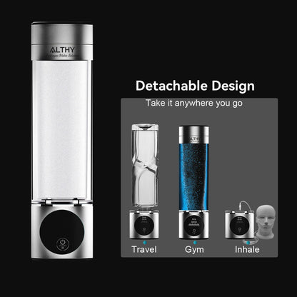 Rechargeable Hydrogen Water Bottle with PPB and Timer Display