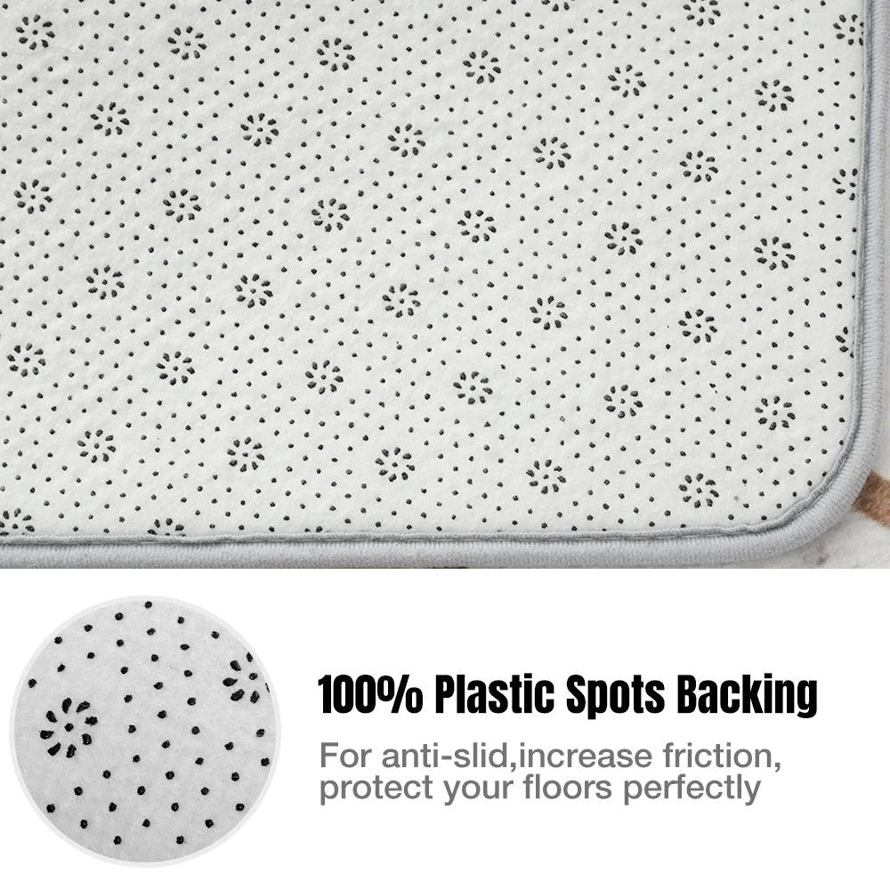 Washable Large Area Rug 160x230cm Modern Abstract Design