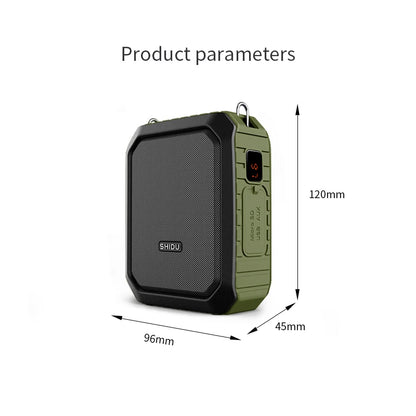 Portable Voice Amplifier with Microphone Bluetooth Speaker Green