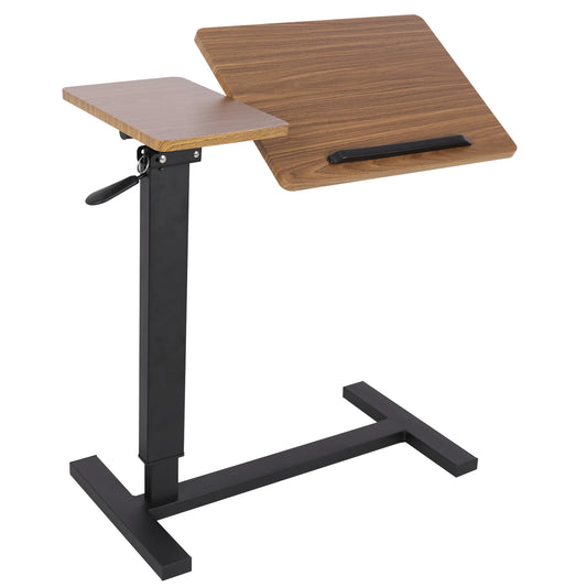 Height Adjustable Bedside Table with Lockable Hidden Casters