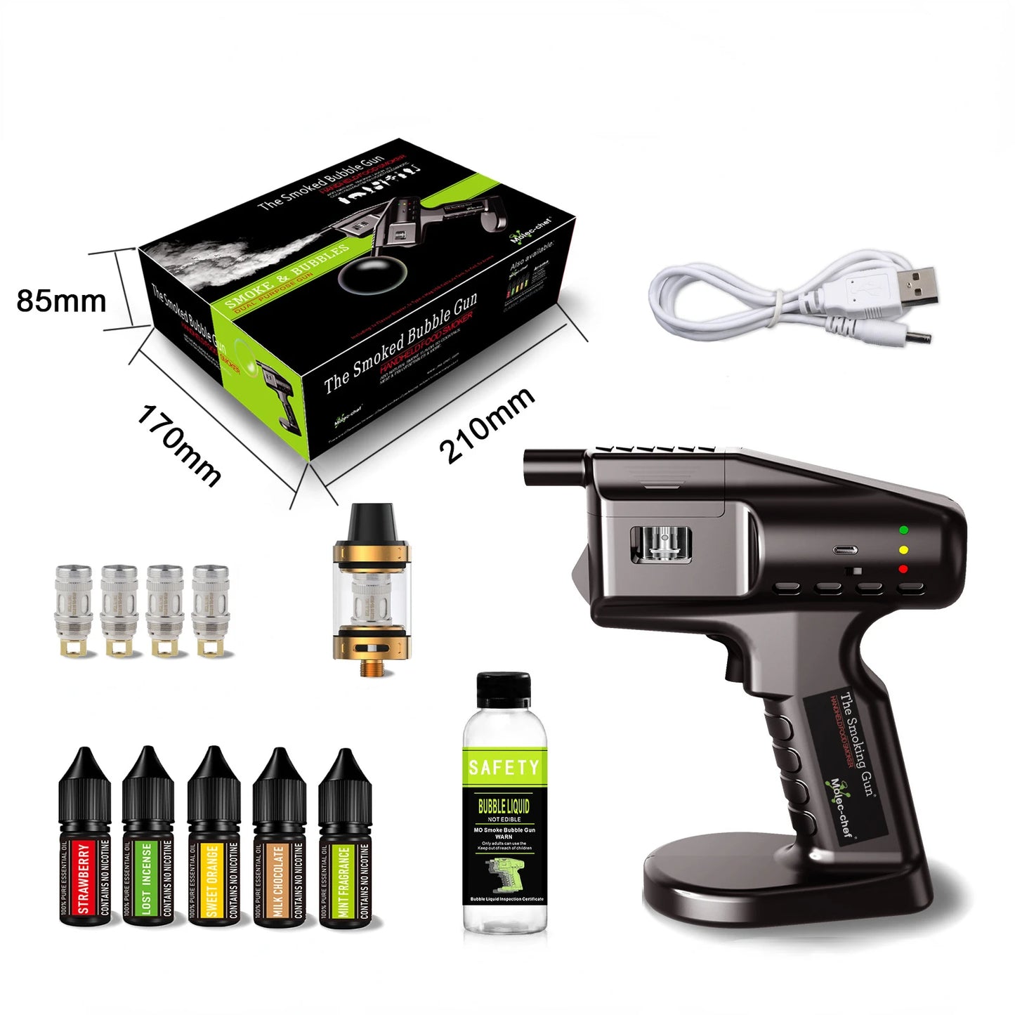 50ml Smoke Bubble Maker Set for Cocktails and Desserts