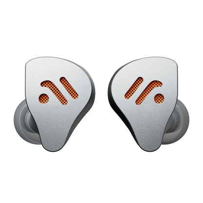 Silver Dynamic Driver In Ear Headphones for Gaming and Music