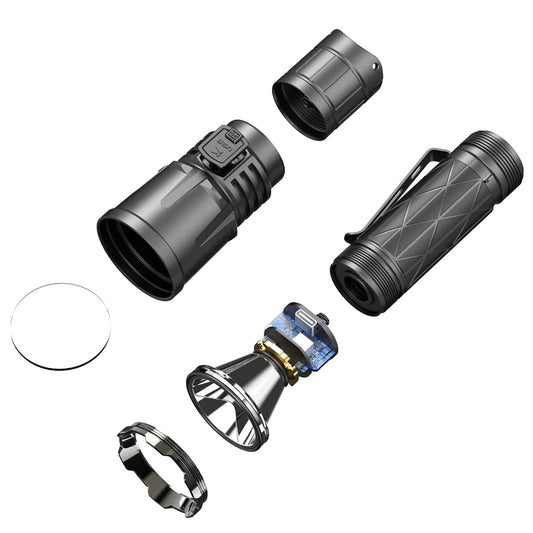 Tactical Flashlight 4400 Lumens Rechargeable with 5000mAh Battery