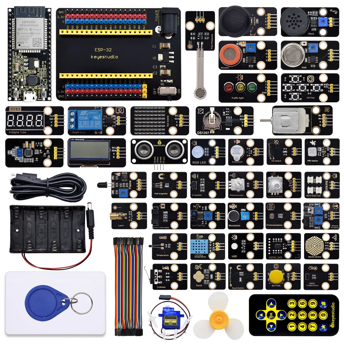 Complete ESP32 DIY Sensor Kit with Board and 65 Projects
