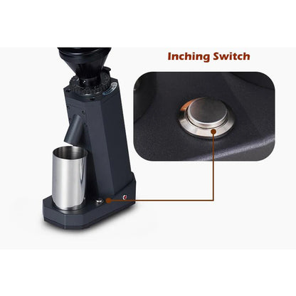 Black 40mm Stainless Steel Burr Coffee Grinder Cylindrical