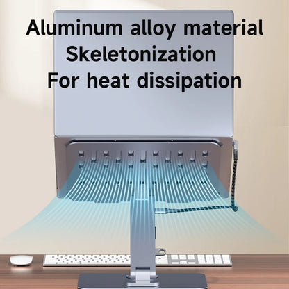 Adjustable Aluminium Laptop Stand with USB C Dock Hub