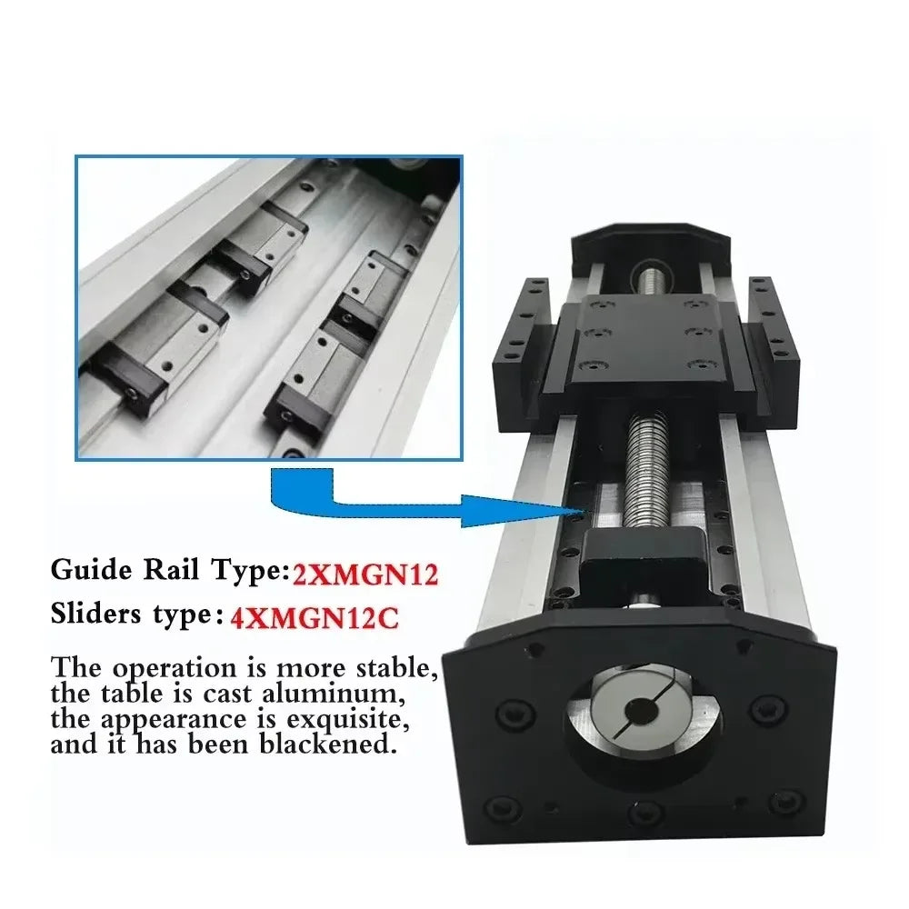 Heavy-Duty Linear Rail Guide Stage 200mm