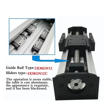 Heavy-Duty Linear Rail Guide Stage 200mm